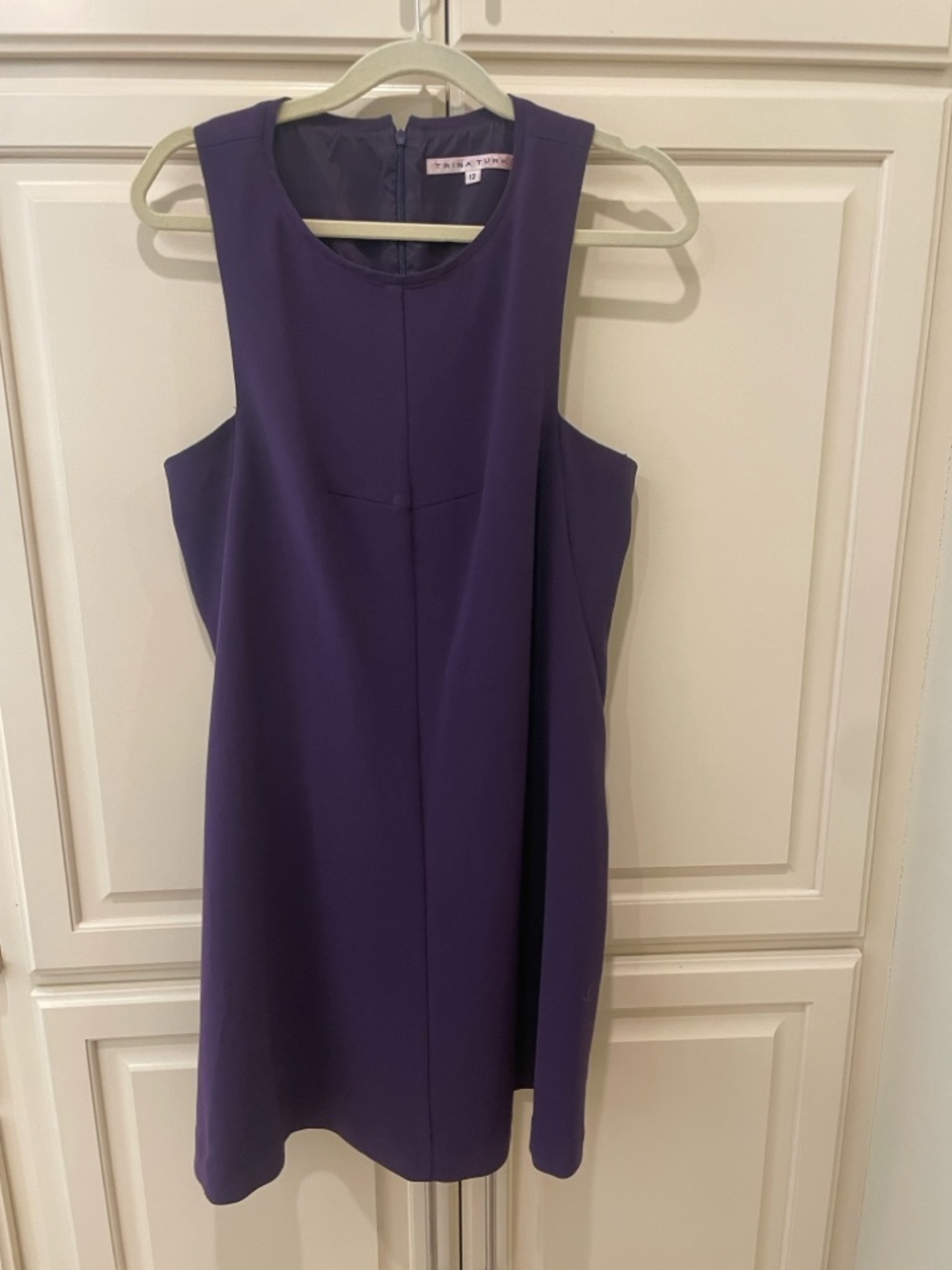 Trina Turk Sleeveless Deep Purple Shift Dress